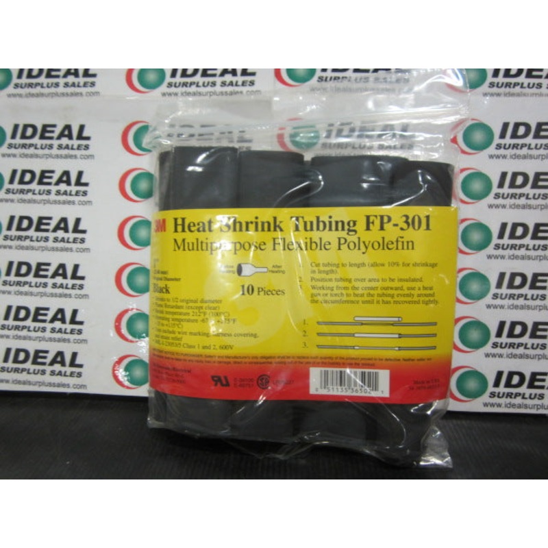 3M FP-301 HEATSHRINK|Factory Sealed Packaging|New In Box|New No Box|Used|Reconditioned