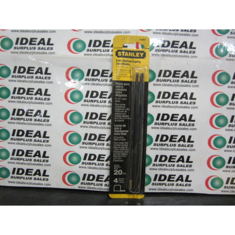 STANLEY 15-057 Coping Blades For Wood 1/16 TO 3/4 Thick