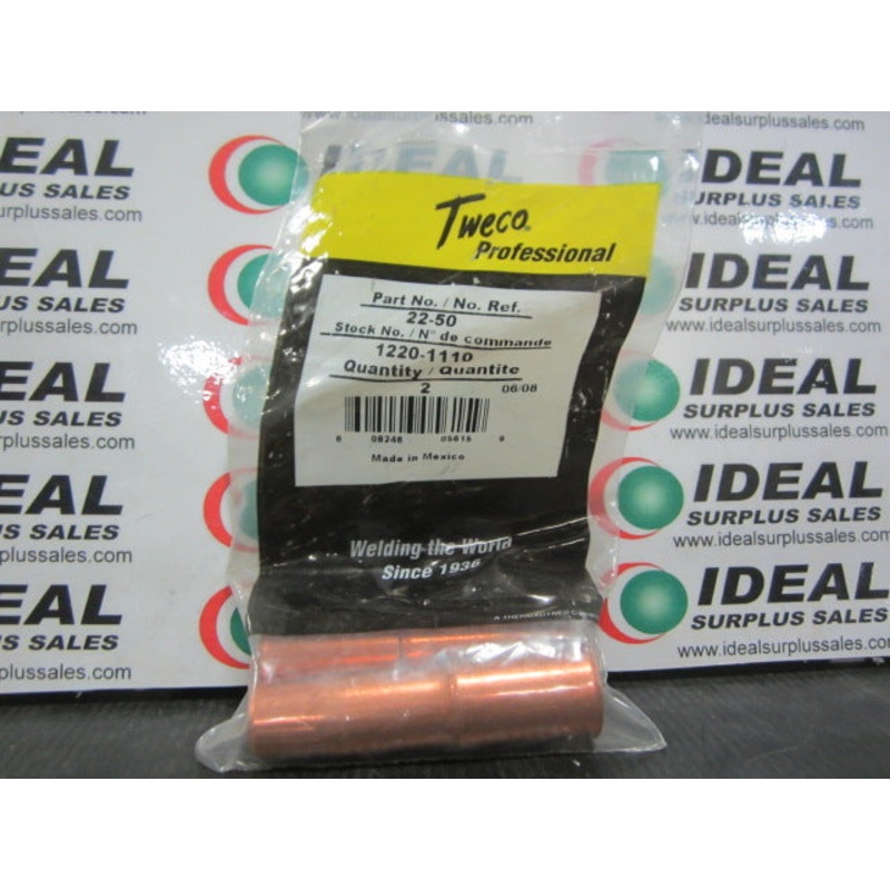 TWECO 22-50 1/2 Welding Nozzle for No.2 MIG Gun (2-Pack)