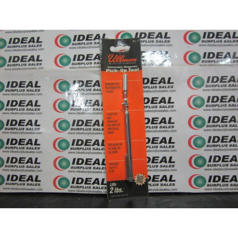 Ullman 4T Pocket Magnetic Pickup Tool Rotating Head 2lbs 4-1/4 to 19 in. Length