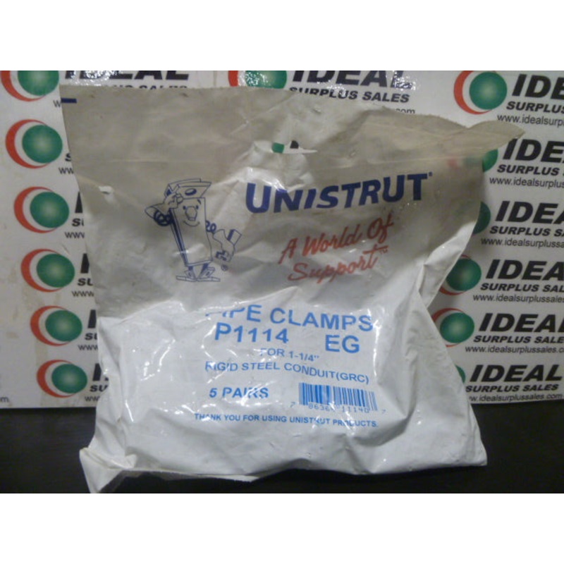 UNISTRUT P1114EG PIPE CLAMP|Factory Sealed Packaging|New In Box|New No Box|Used|Reconditioned