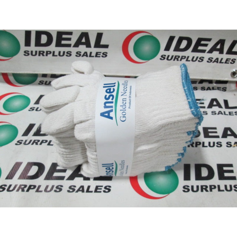 Ansell MultiKnit 76-400 Heavyweight Poly/Cotton Blended Glove White ONE DOZEN