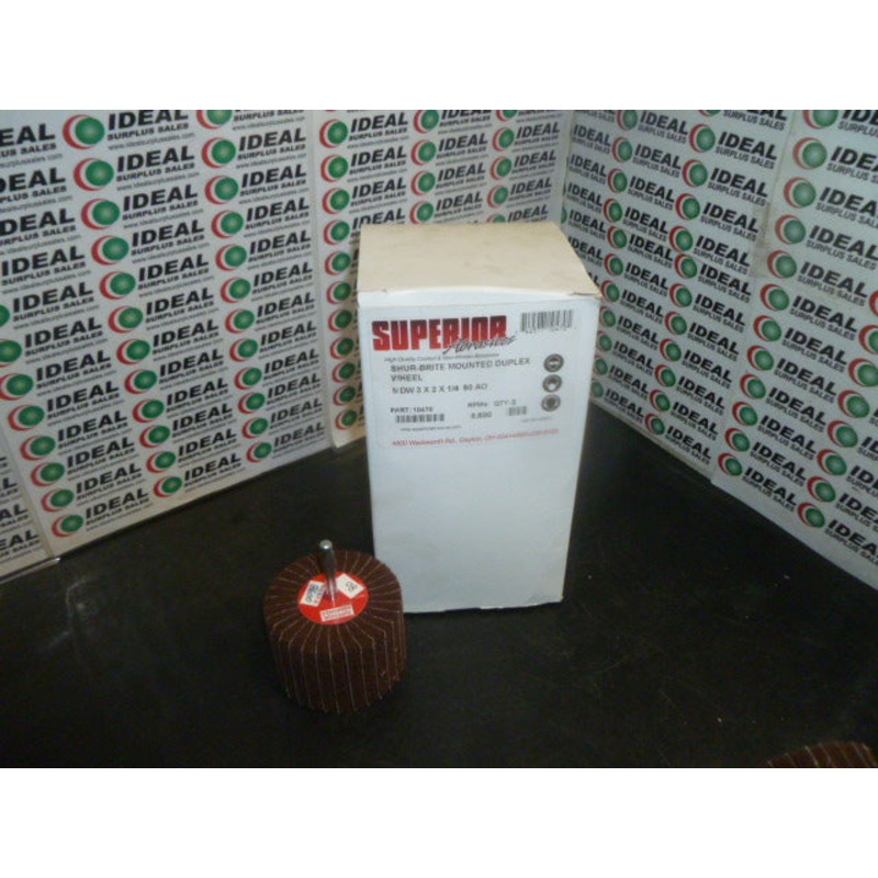 SUPER ABRASIVES 10470 SHUR-BRITE MOUNTED DUPLEX WHEEL