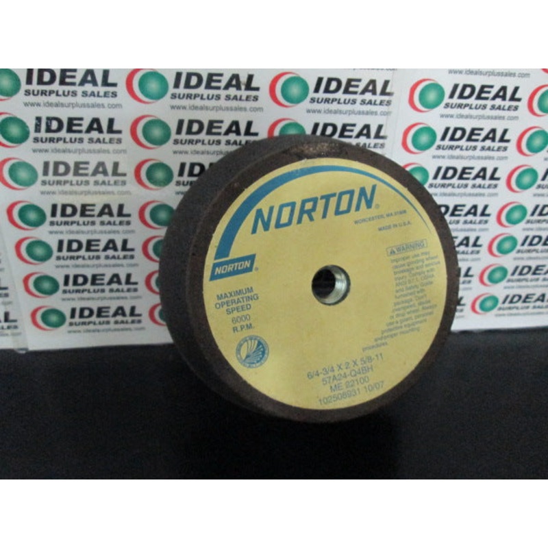 WHEEL, NORTON 57A24-Q4BH, 6000 RPM, 6/4-3/4X2X5/8-11, TAPERED GRINDING WHEEL