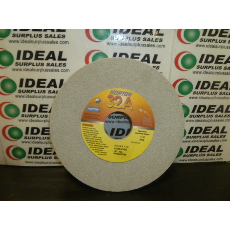 WHEEL, NORTON – 32A60-KVBE, GRINDING WHEEL 6X1/4X1-1/4 4140RPM