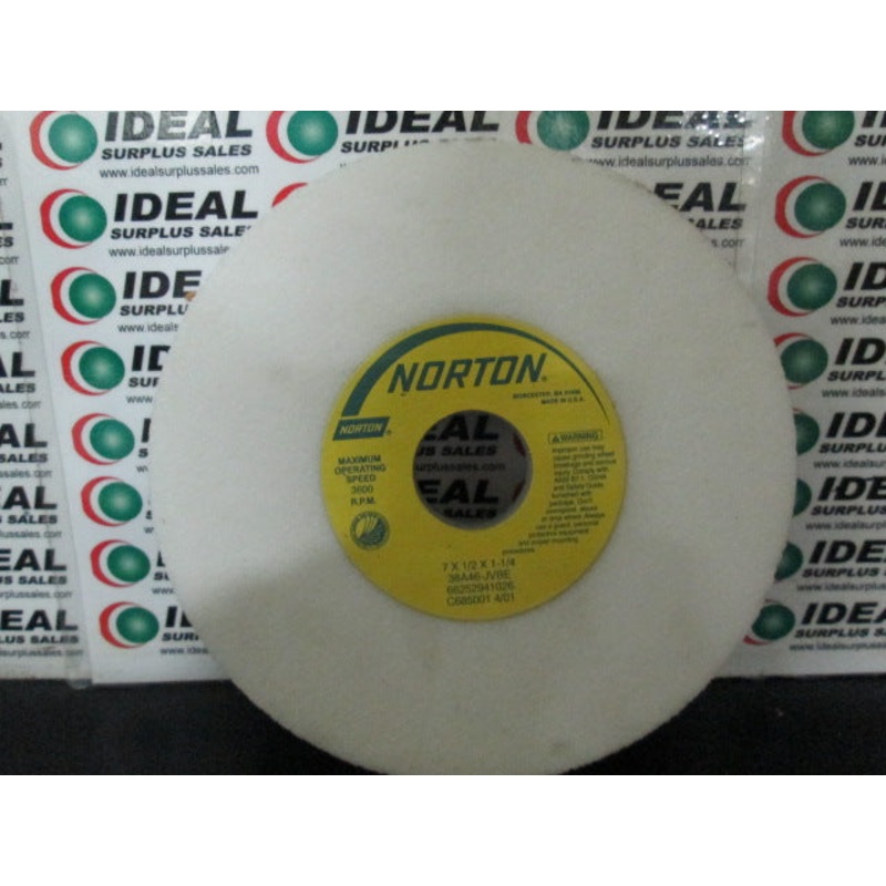 WHEEL, NORTON 66252941026, 7 X 1/2 X 1-1/4, 38A46-JVBE GRINDING WHEEL