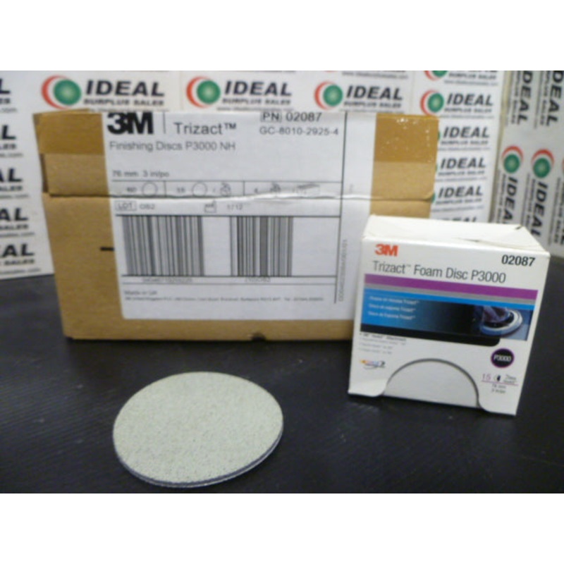 3M TRIZACT 02087 P3000 3 FOAM FINISHING DISCS