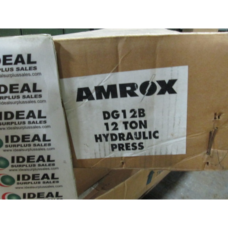 Amrox 12-TON Hydraulic Shop Press DG12B Red Frame