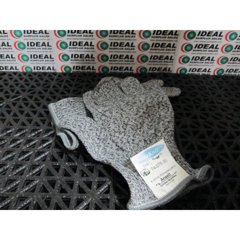 Ansell 74-075 Cut-Resistant Glove Polar Knit Teddy Bear Ultra-Lightweight X-SMALL 6 PAIR PER BOX