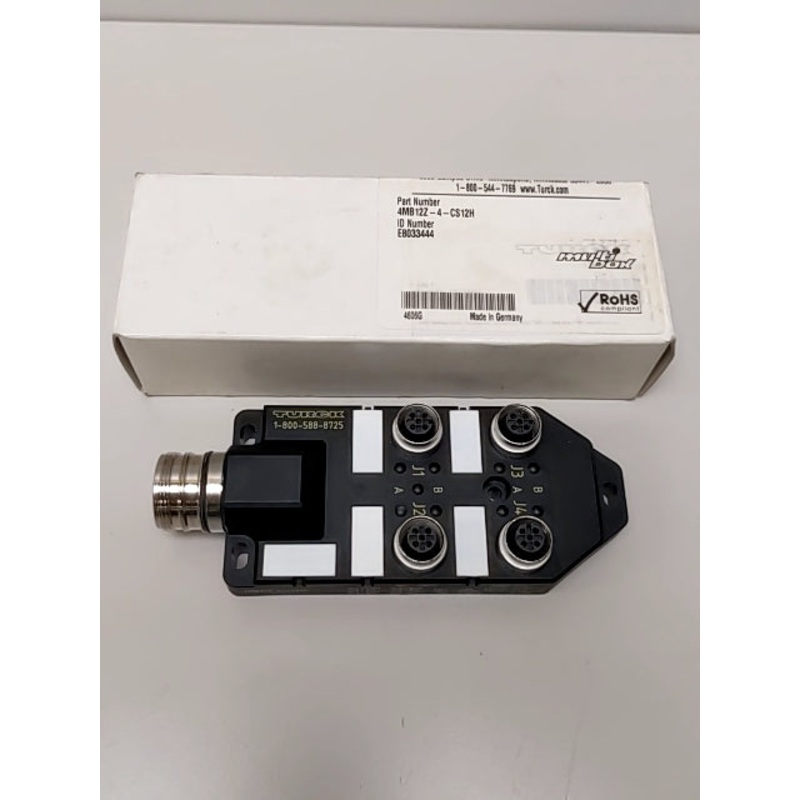Turck 4MB12Z-4-CS12H 4-Port M12 Multifast Junction Box E8033444