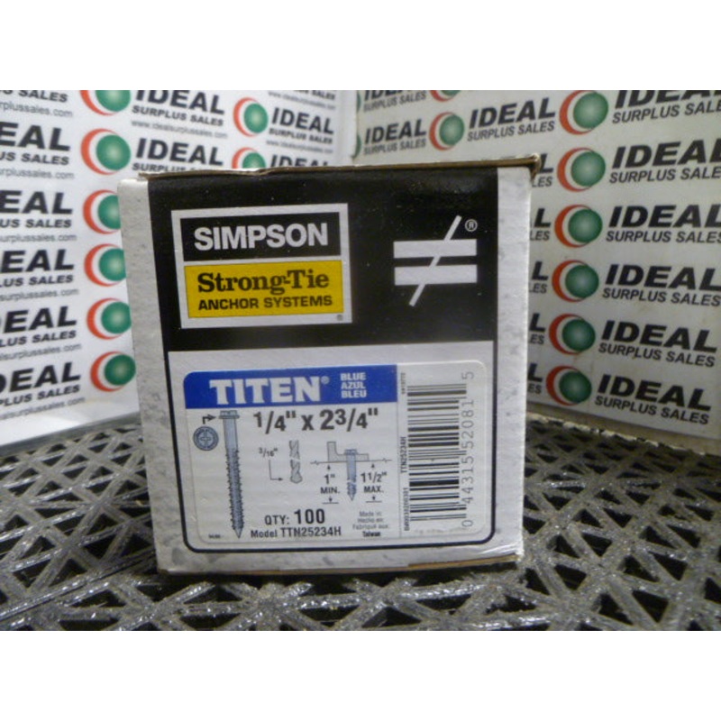 SIMPSON TTN25234H|Factory Sealed Packaging|New In Box|New No Box|Used|Reconditioned