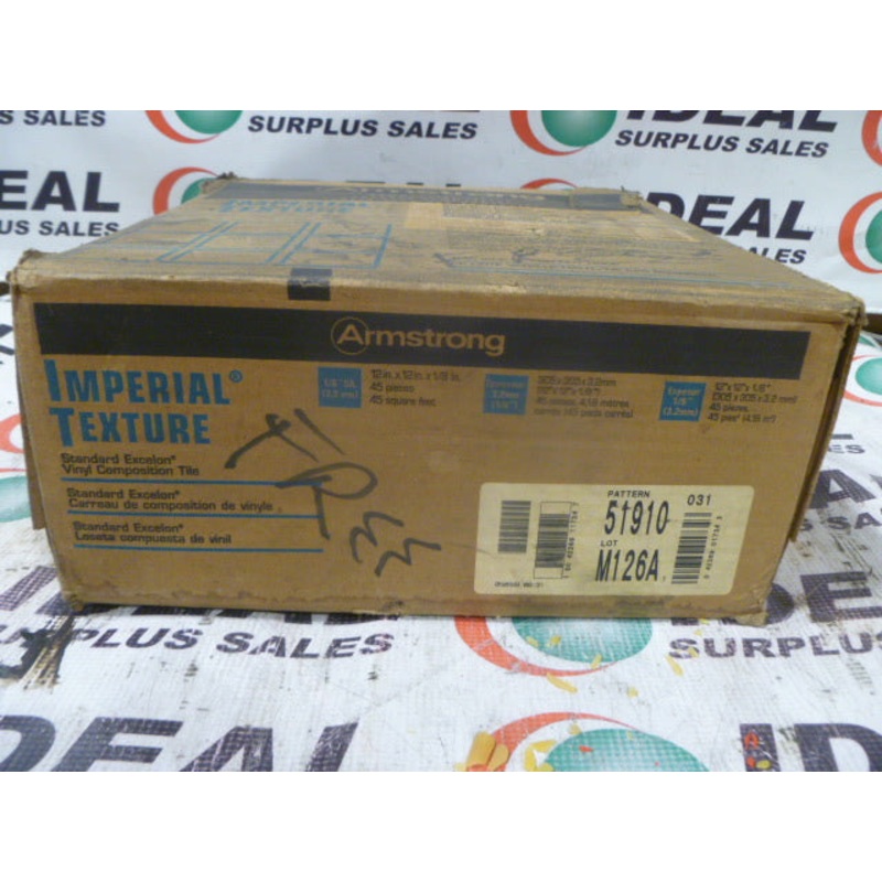 TILE, ARMSTRONG – 51910, CLASSIC BLACK IMPERIAL TEXTURE TILE 12X12 (PKG 0F 45)