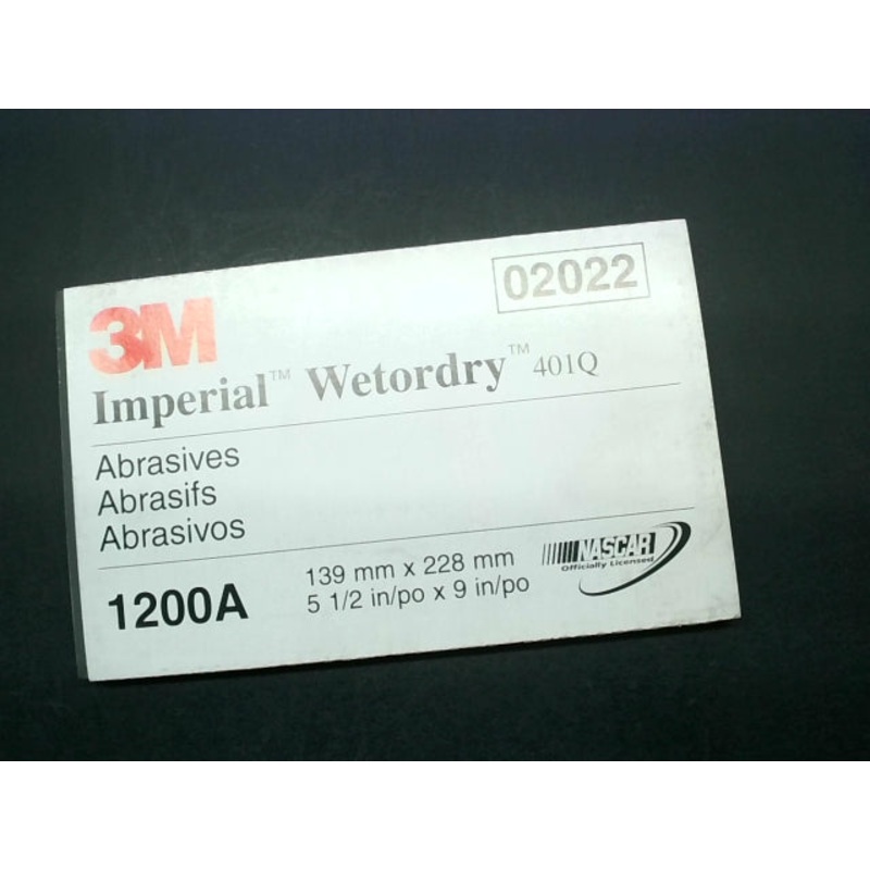 3M 02022 (50PCS) Wetordry Abrasive Sandpaper Sheet 1200A Grit