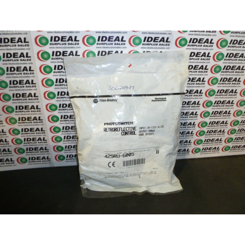 ALLEN-BRADLEY  42SRU-6005 – SWITCH, RETRO REFLECTIVE, 20-132V AC/DC, 300mA OUTPUT, DARK OPERATE