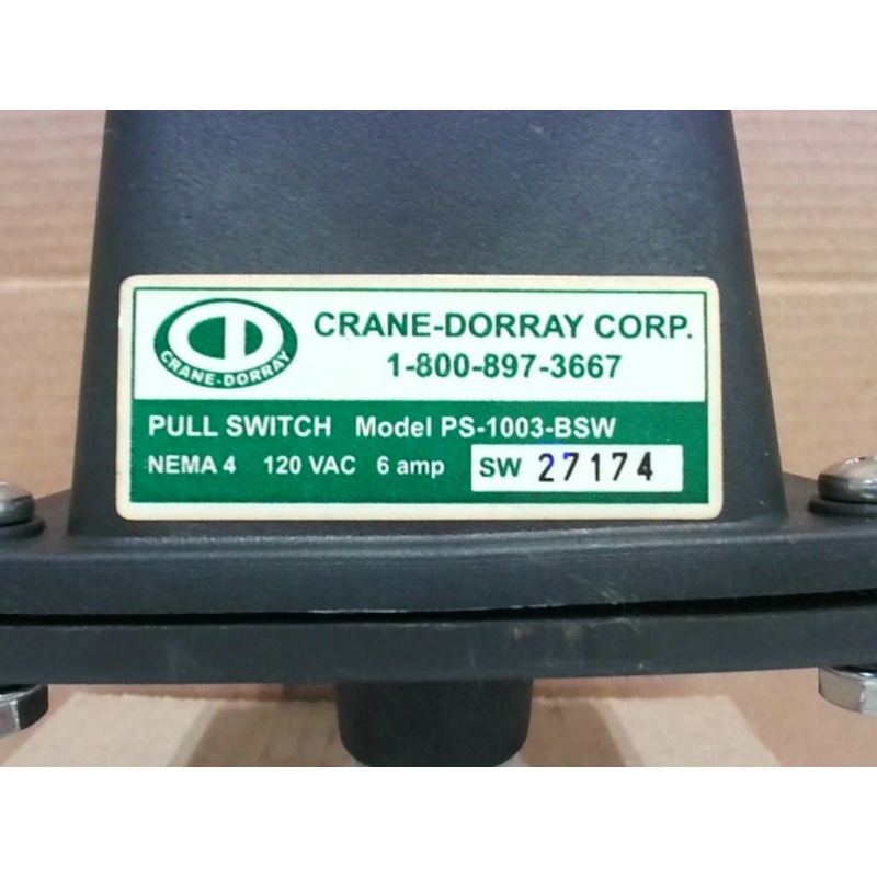 Crane Dorray PS-1000-BSW Safety Cable Pull Switch 120VAC NEMA4
