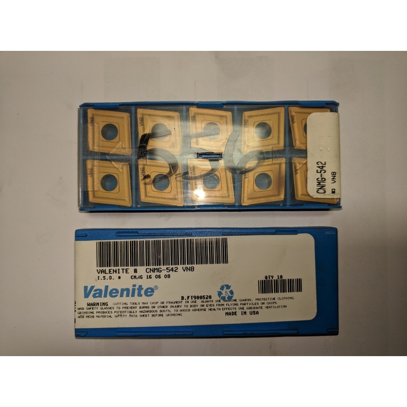 Valenite CNMG-542 VN8 Carbide Inserts (10PCS) CNMG 16 06 08