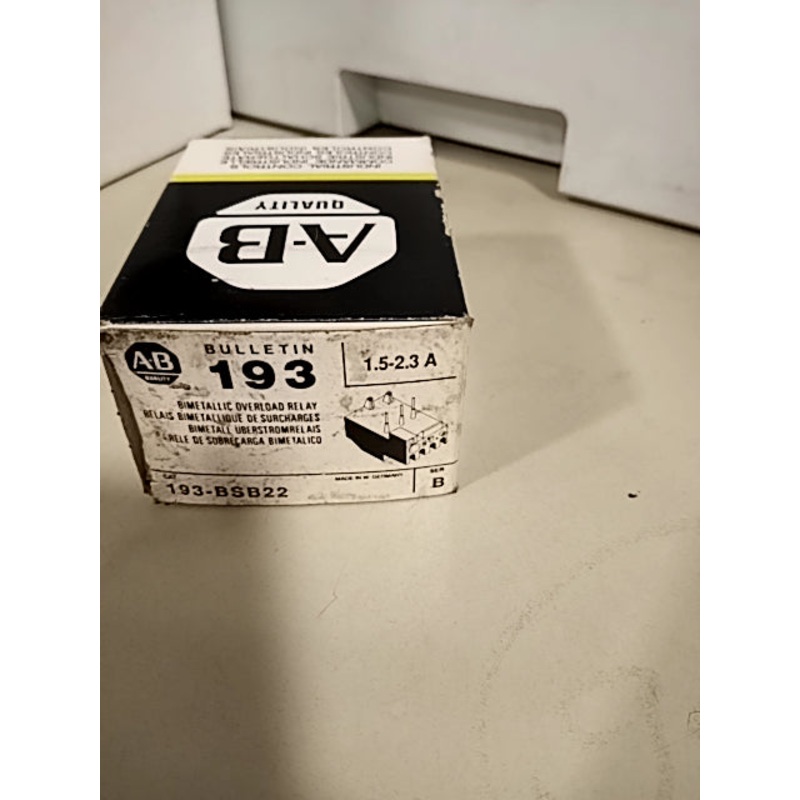 Allen Bradley 193-BSB22 /B Bimetallic Overload Relay 1.5-2.3AMP