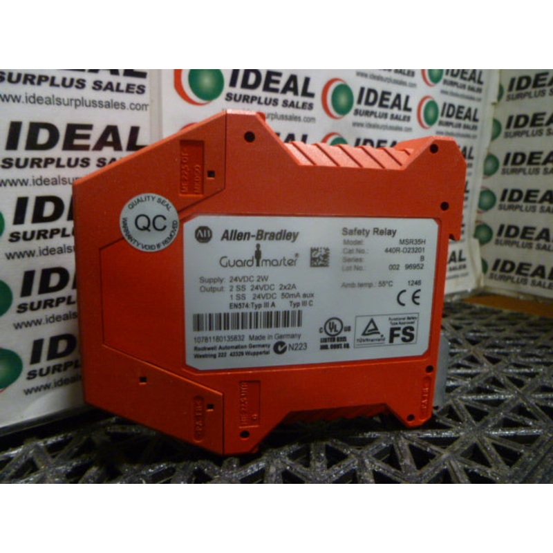 Allen Bradley 440R-D23201 Series B Model MSR35H Monitoring Safety Relay 24VDC 2W