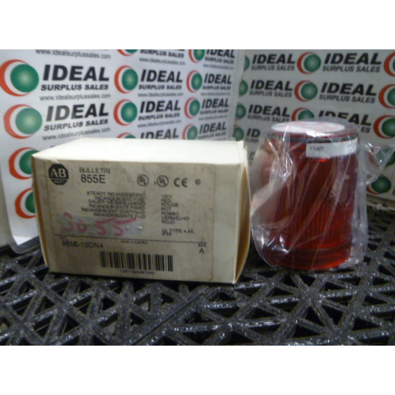 Allen Bradley 855E10DN4 Red Lens Stack Light