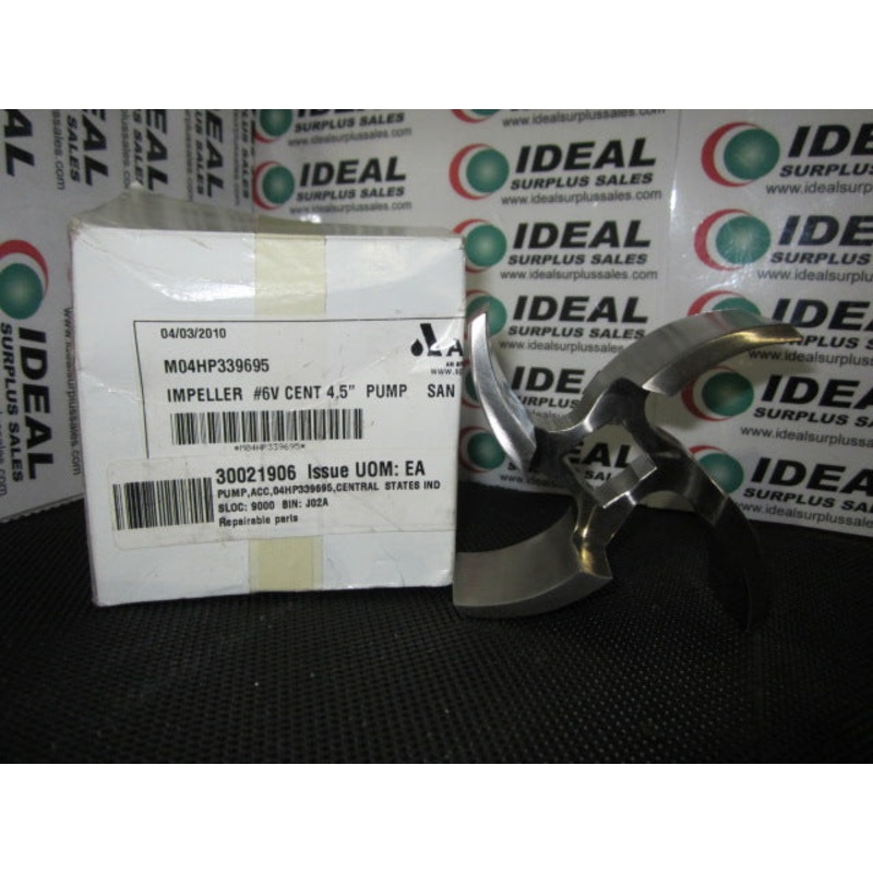 APV M04HP339695 Impeller 6V Cent 4.5 Pump San