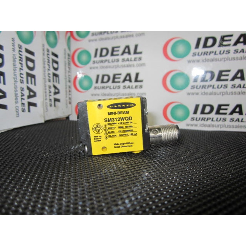 Banner SM312WQD Mini-Beam Photoelectric Switch Sensor 10-30VDC 26892