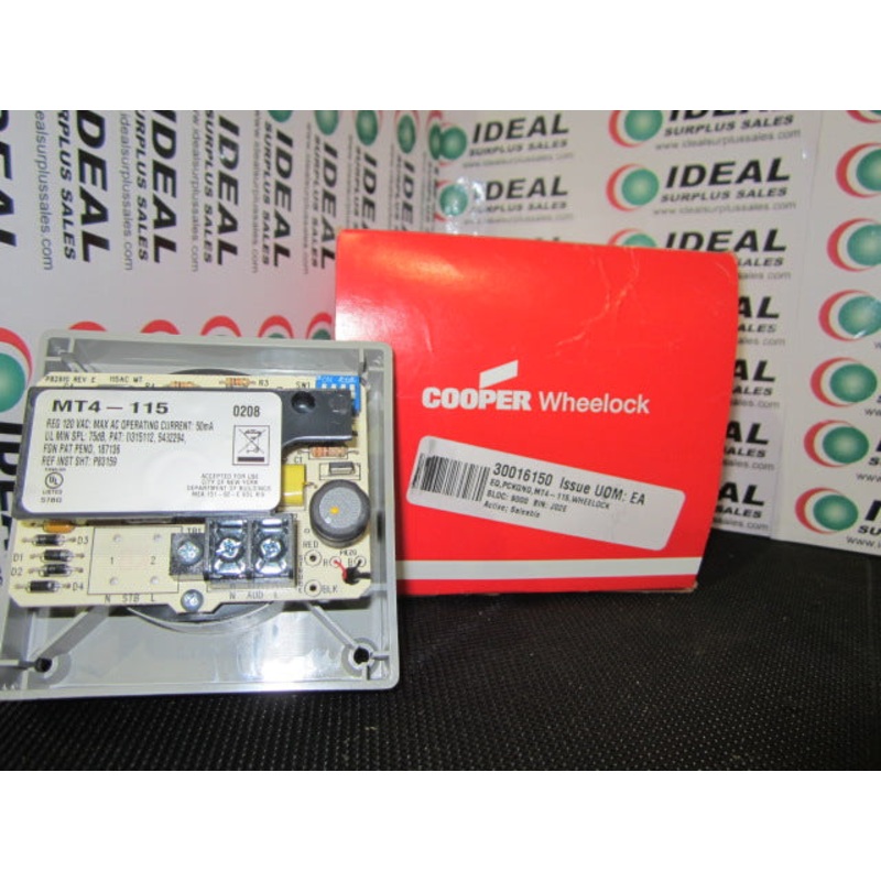 COOPER WHEELOCK, MT4-115-S 8 Tone Vertical strb,wall,115vac