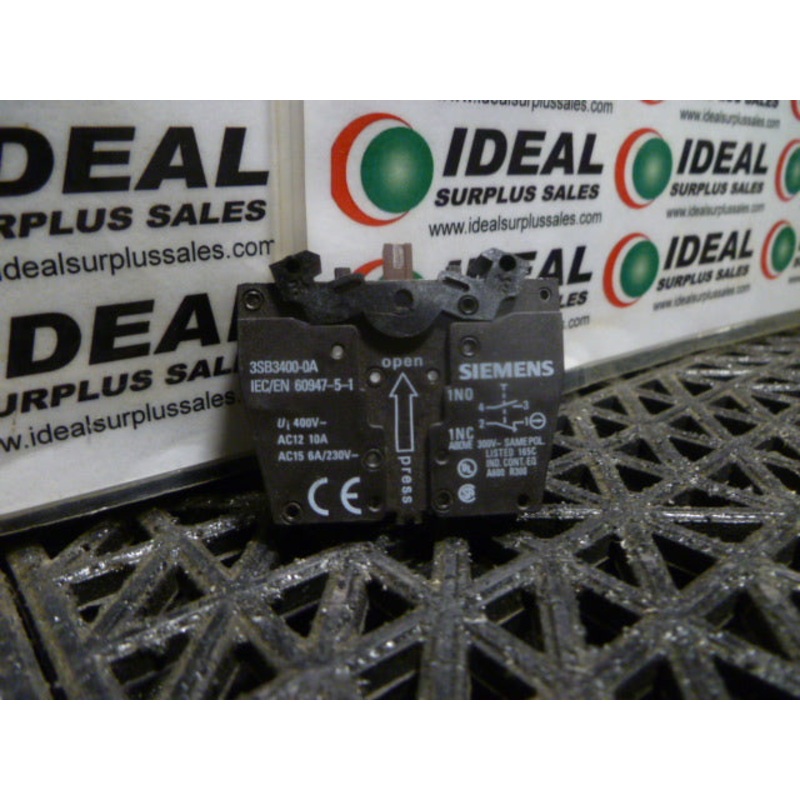 SIEMENS 3SB3400-0A Pushbutton Contact Block No Block