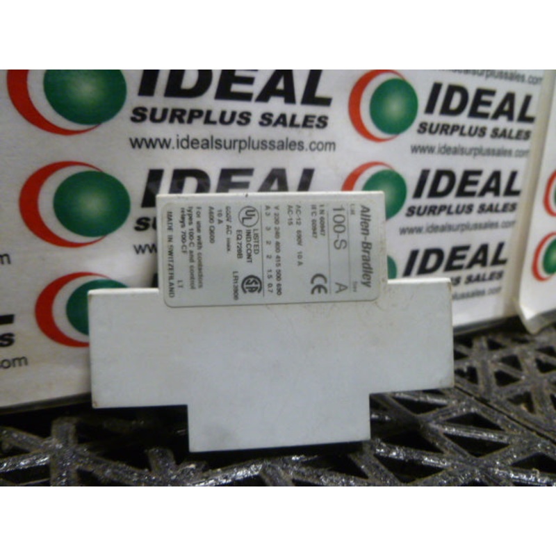 Allen Bradley 100-S Auxiliary Contact Block Adder Ser B 600VAC