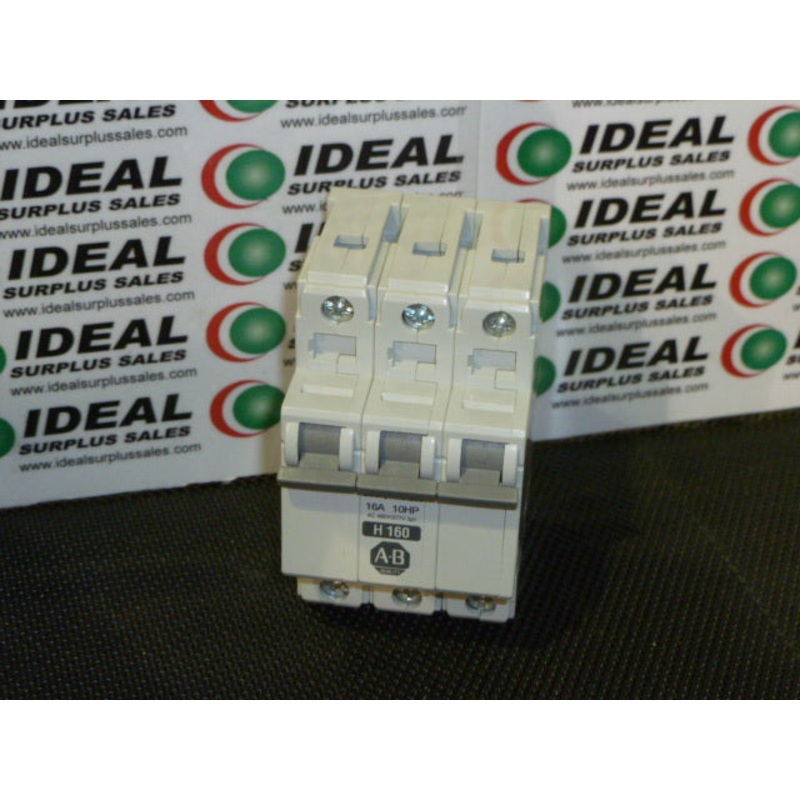 Allen Bradley 1492-CB3H160 16A Circuit Breaker Series B 480VAC/65VDC