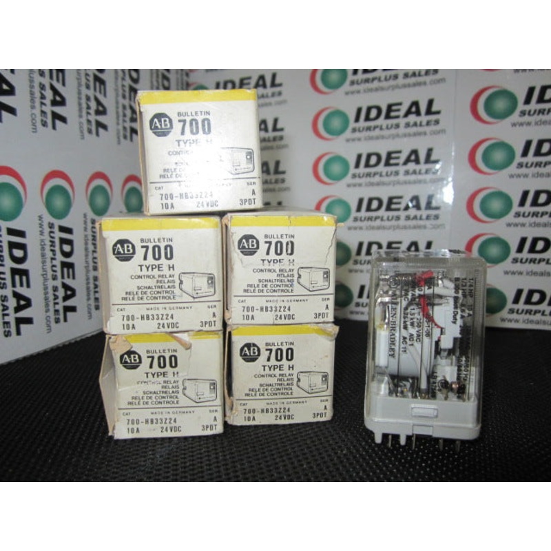 ALLEN-BRADLEY 700-HB33Z24 RELAY: 24VDC 15AMP COIL 11BLADE 3PDT,