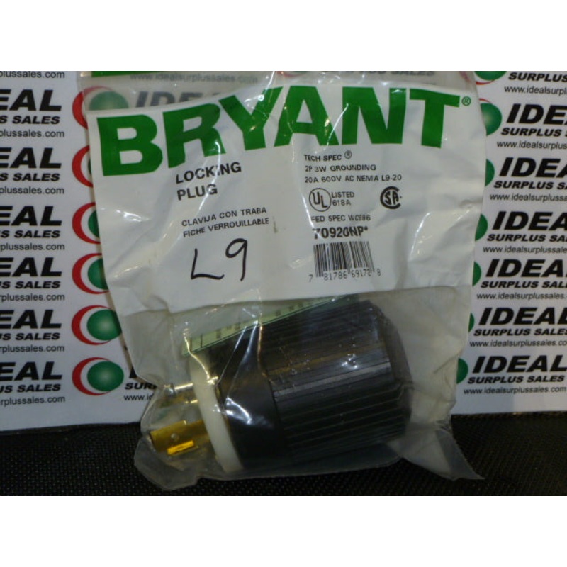 BRYANT 70920NP PLUG|Factory Sealed Packaging|New In Box|New No Box|Used|Reconditioned
