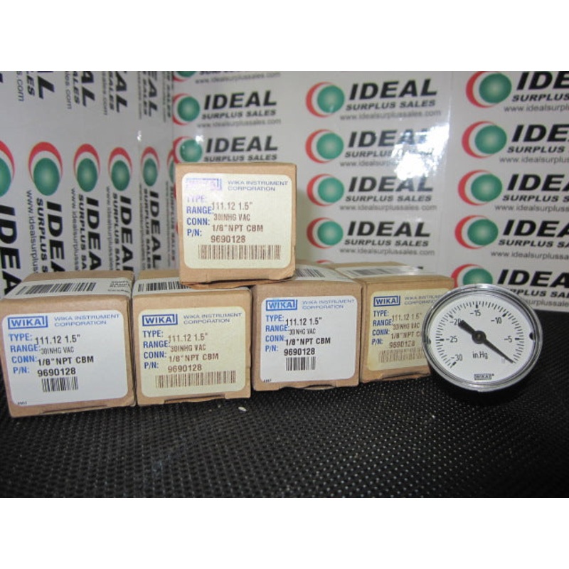 SMC 111.12.1.5 Pressure Gauge 0-160psi 0-1.1MPA 1/8 NPT 1.5 Diameter