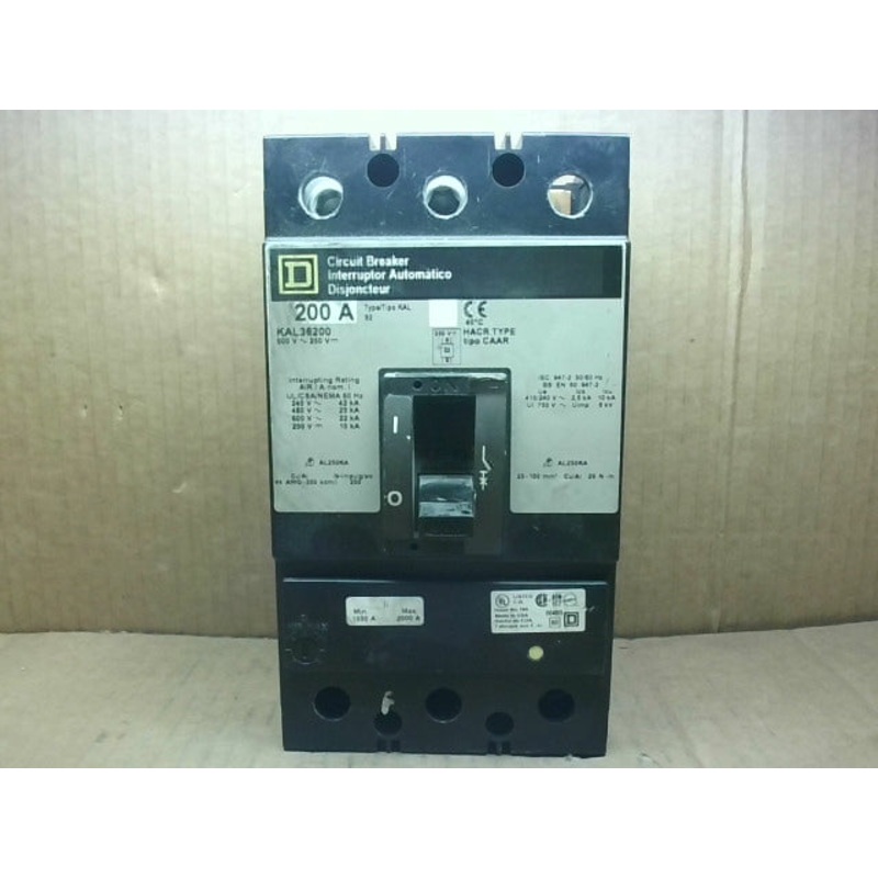 Square D KAL36200 Circuit Breaker 200A 600V USE