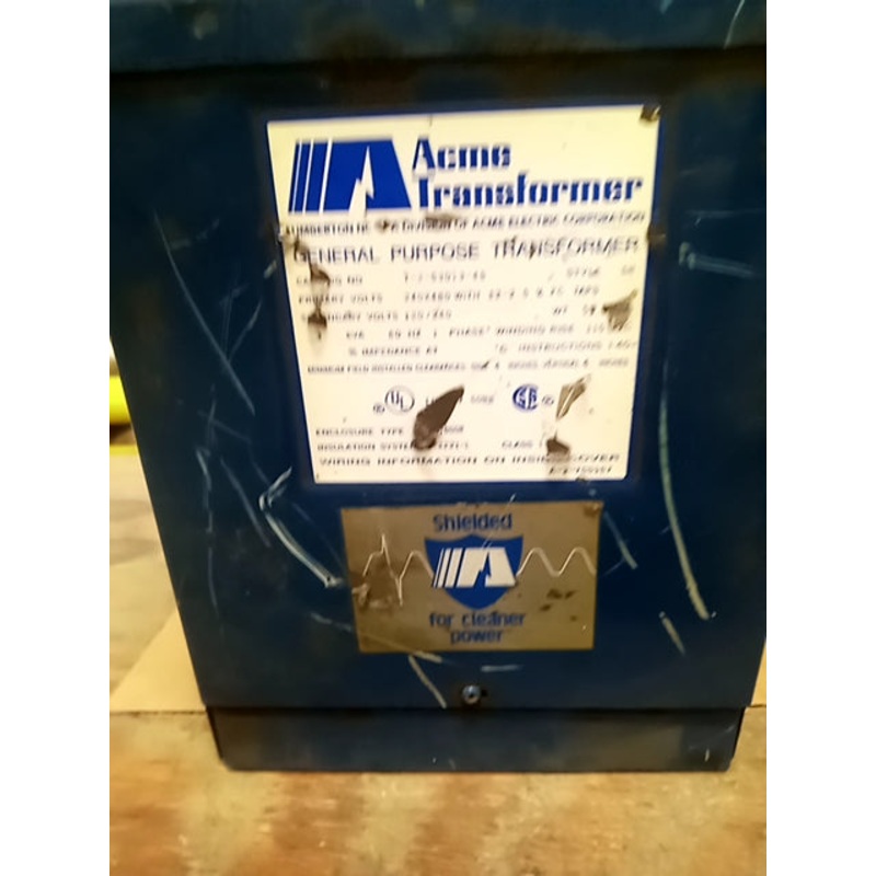 Acme Electric T-2-53013-4S 3.0KVA 1PH Transformer 240/480V Pri x 120/240V Sec
