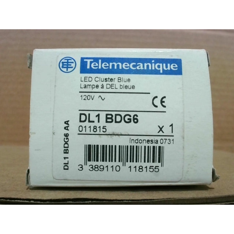 Telemecanique DL1 BDG6 LED Cluster Blue 120VAC BA15 Base 011815