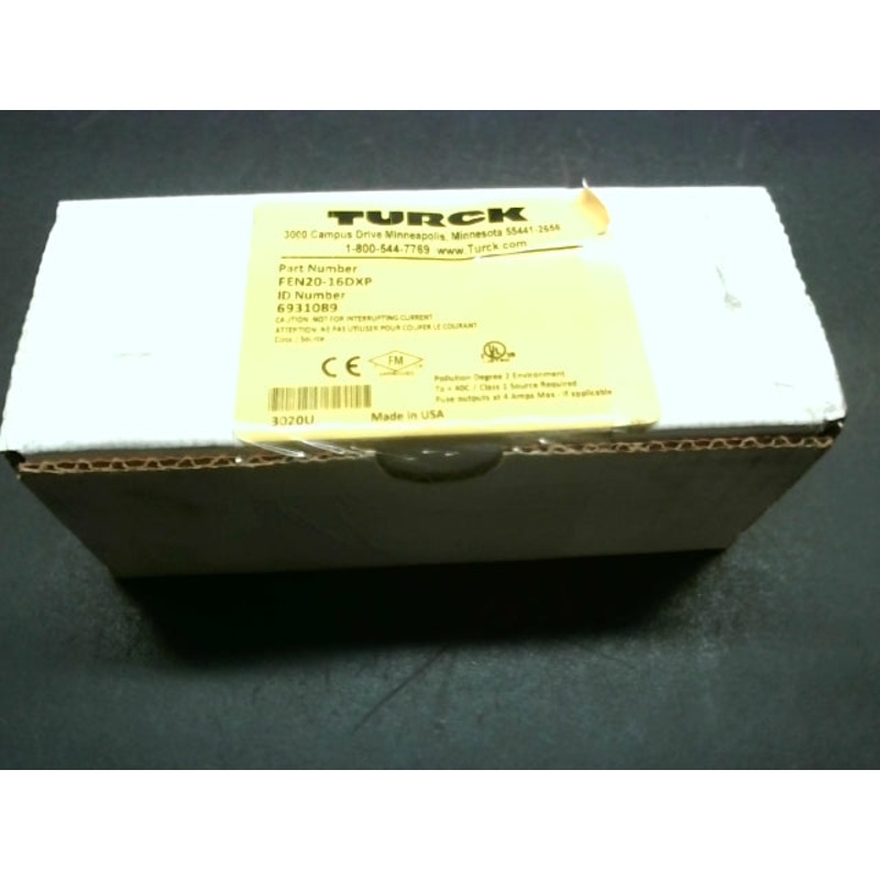 Turck FEN20-16DXP Compact IP20 Multiprotocol Ethernet I/O Station Module 6931089