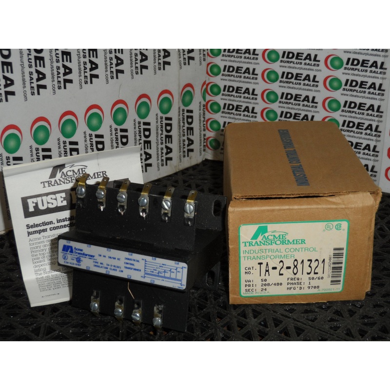 ACME TA-2-81321 50VA Control Transformer 240/480 PRI 24V SEC