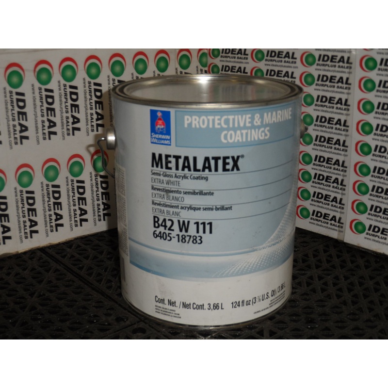 COUTING, SHERWIN WILLIAMS – B42W11, METALATEX SIMI-GLOSS ACRYLIC COATING  EXTRA WHITE