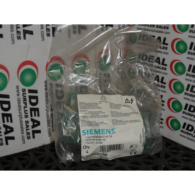 Siemens 3LD9221-0A Terminal Cover 3-Pole (4 PCS)