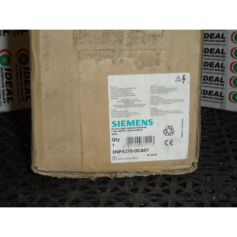 SIEMENS 3NP4370-0CA01 400A Fuse Switch Disconnect