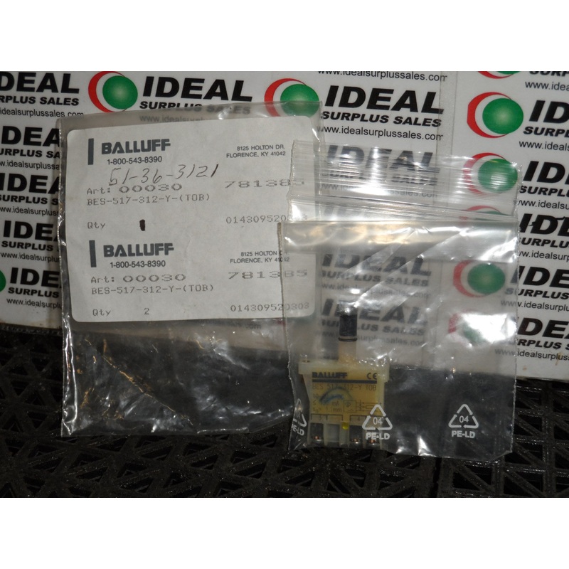 SWITCH, BALLUFF – BES-517-312-Y -(TOB) PROXIMITY SWITCH SENSOR 10-30 V AC 130MA 1.1MM
