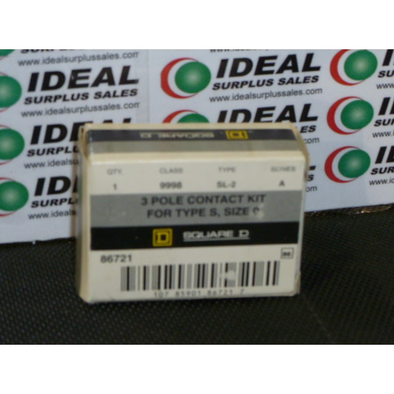 SQUARE D 9998-SL-2 – CONTACT KIT, 3 POLE, FOR TYPE S SIZE 0