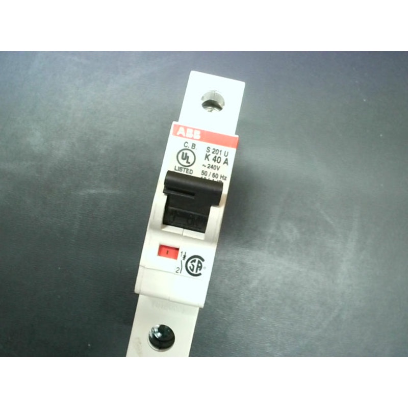 ABB S 201 U-K 40A Circuit Breaker 1P 240V E212323  Peak 60Hz 200/400V S201UK40A