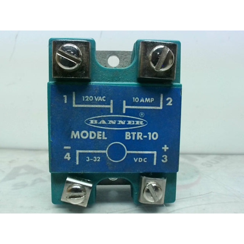 Banner BTR-10 Relay 120VAC 10A 3-32VDC