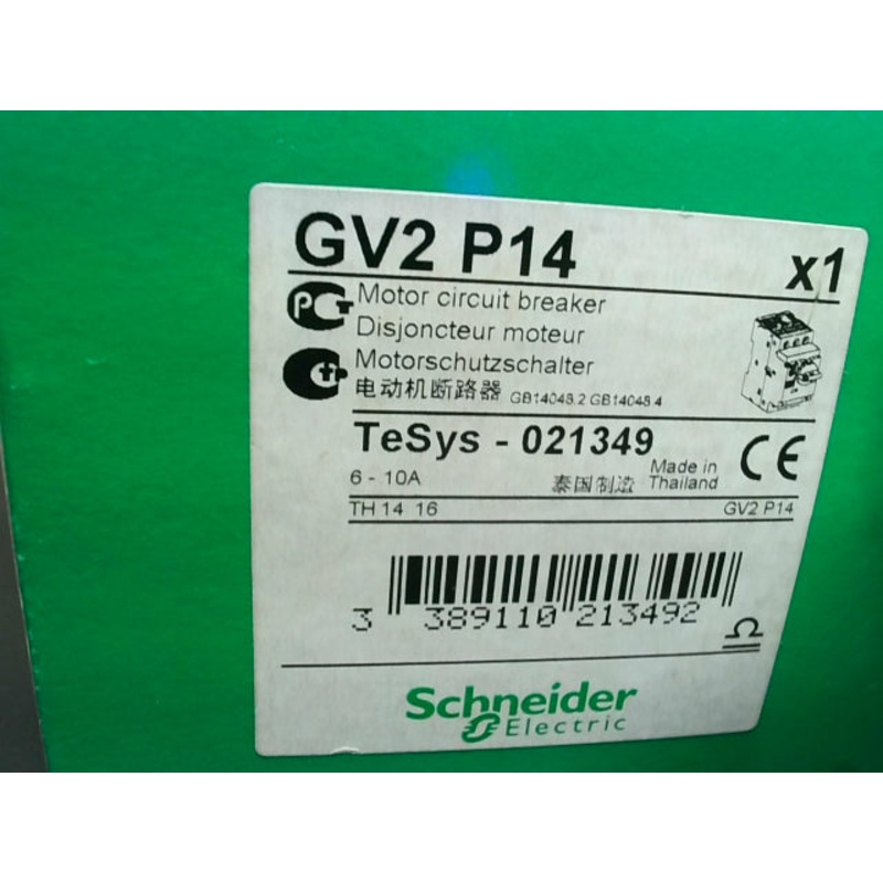 Schneider Electric GV2 P14 Deca Motor Starter & Protector 6-10A TeSys 021349