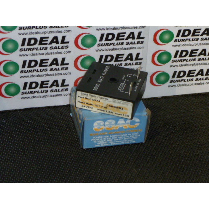 SSAC FS324 – FLASHER, 24VDC, 75 FPM, 1.5A, SOLID STATE FLASHER