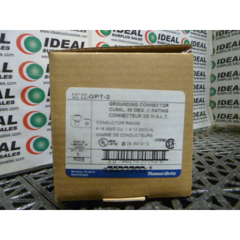 Thomas & Betts GPT-2 Grounding Connector (5 PCS/Box) 14-4 AWG 300A