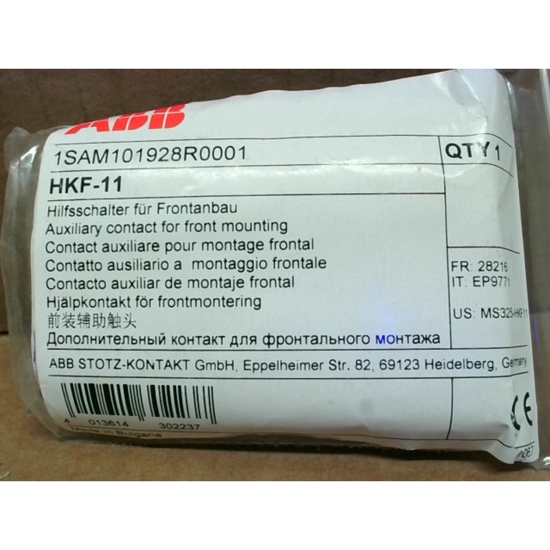 ABB HKF-11 HKF11 1SAM101928R0001 Auxiliary Contact For Front Mounting