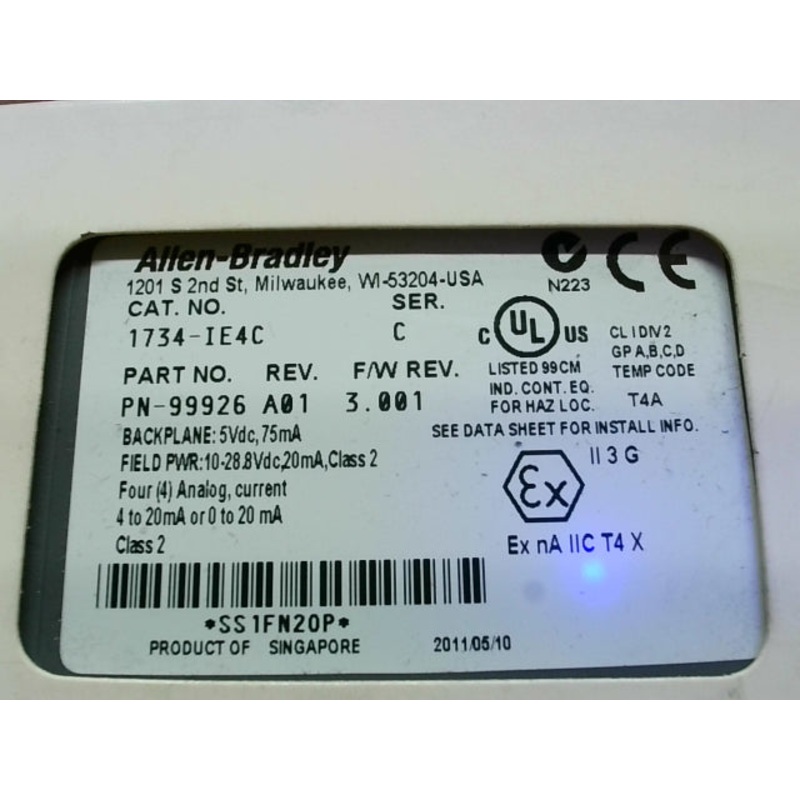 Allen Bradley 1734-IE4C Point I/O 4 Point Analog Input Module