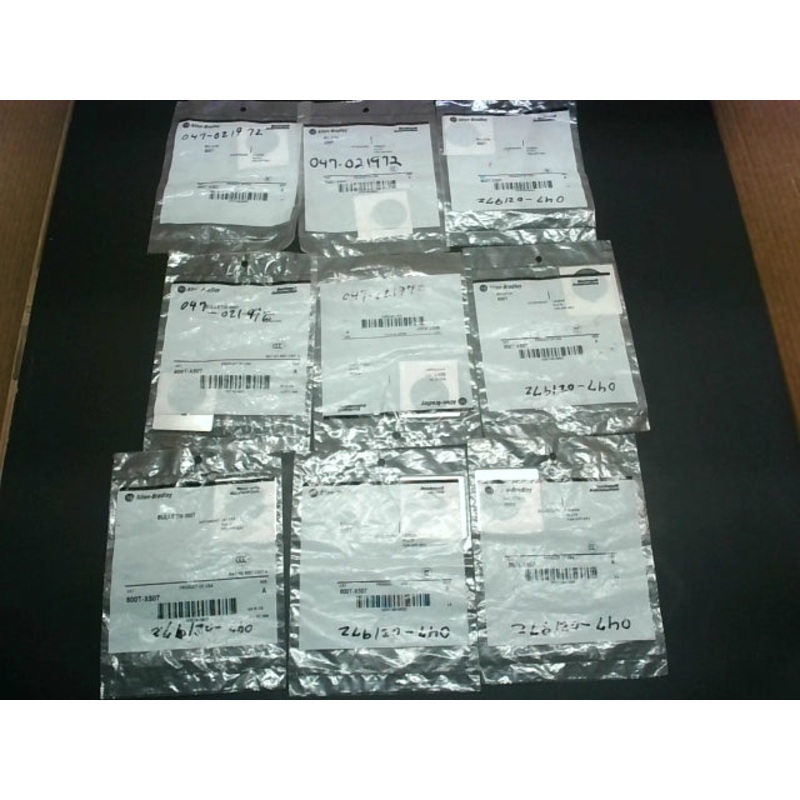 Allen Bradley 800T-X507 Legend Plate (9 PCS) Aluminum 30mm Push Button